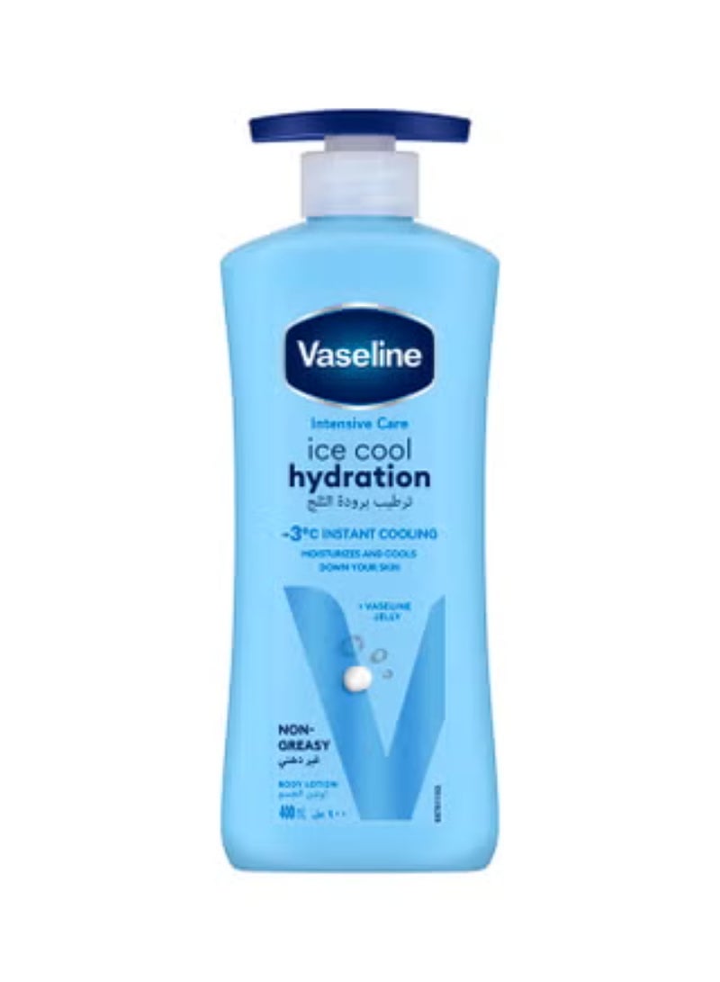 Vaseline Ice Cool Hydration Body Lotion with Instant Cooling Effect Non-Greasy 400ml