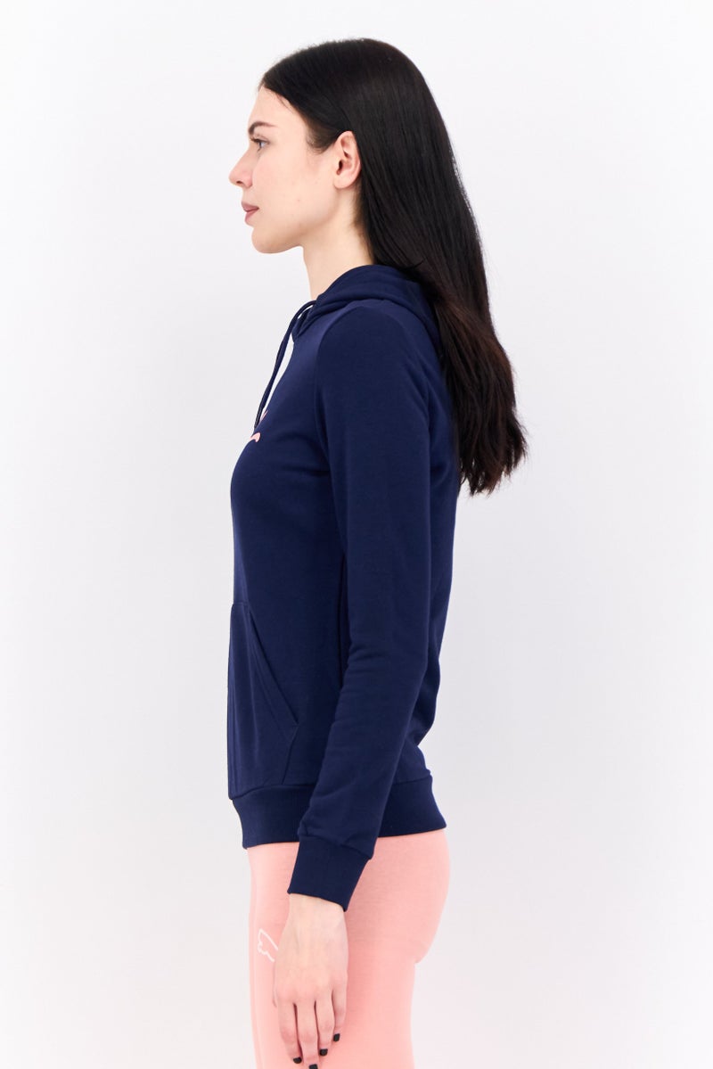 PUMA ملابس رياضية نسائية بأكمام طويلة مناسبة، خارجية، سويت شيرت، كحلي - Image 2