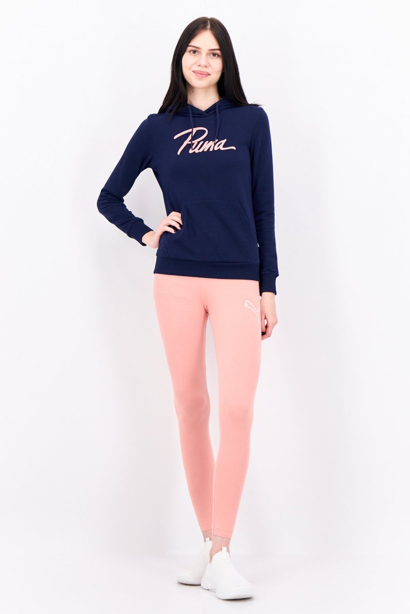 PUMA ملابس رياضية نسائية بأكمام طويلة مناسبة، خارجية، سويت شيرت، كحلي - Image 4