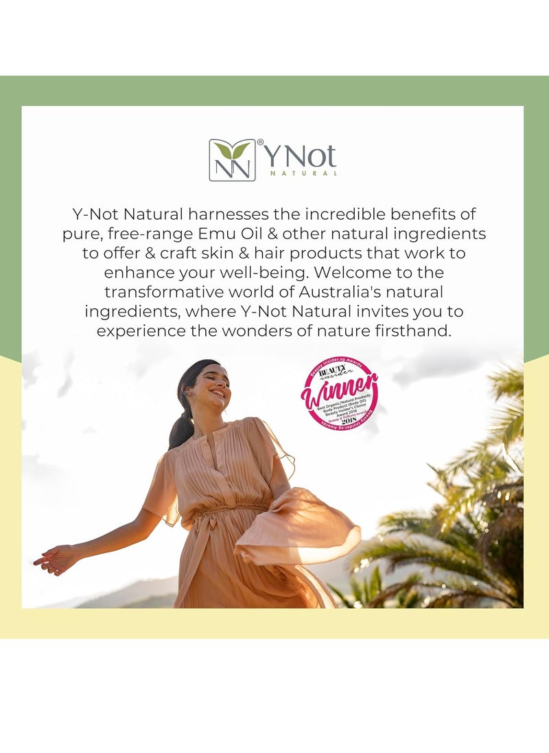 YNN Y-Not-Natural - Australian Emu Oil w/Lavender Essential Oil- 200 ml Bottle- Moisturizer for Skin, Hair, Nails, and Scalp - Image 1