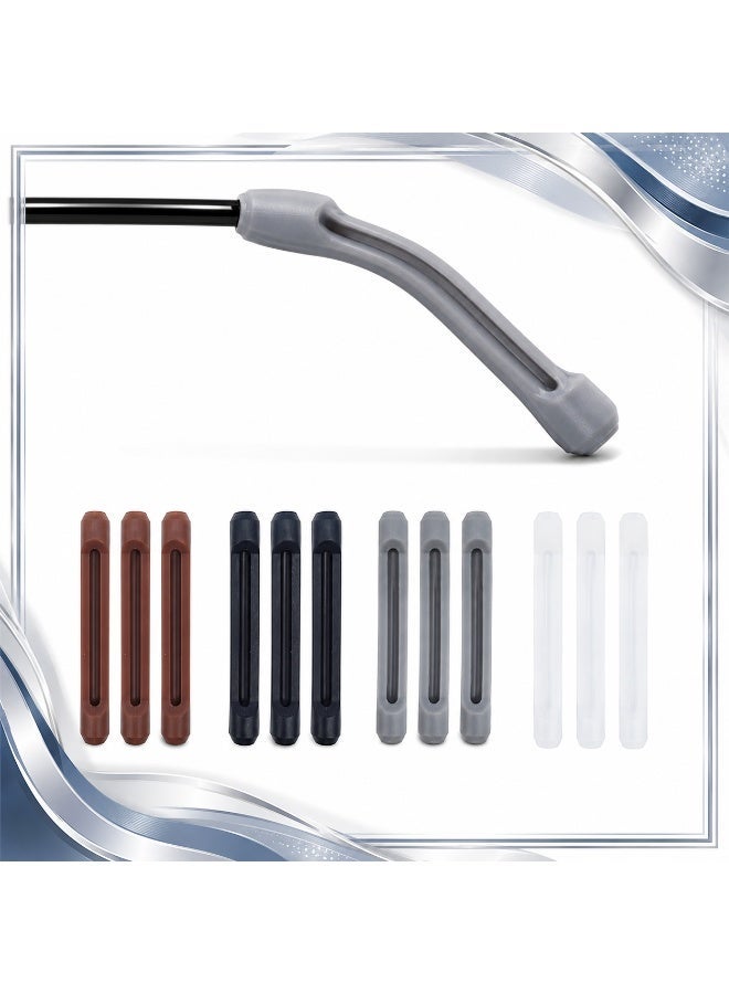 Ucanbe 12 Pairs Silicone Eyeglasses Retainers,  Soft Anti-Slip Glasses Temple Holders for Eyeglasses and Sunglasses, Universal Size - Image 1