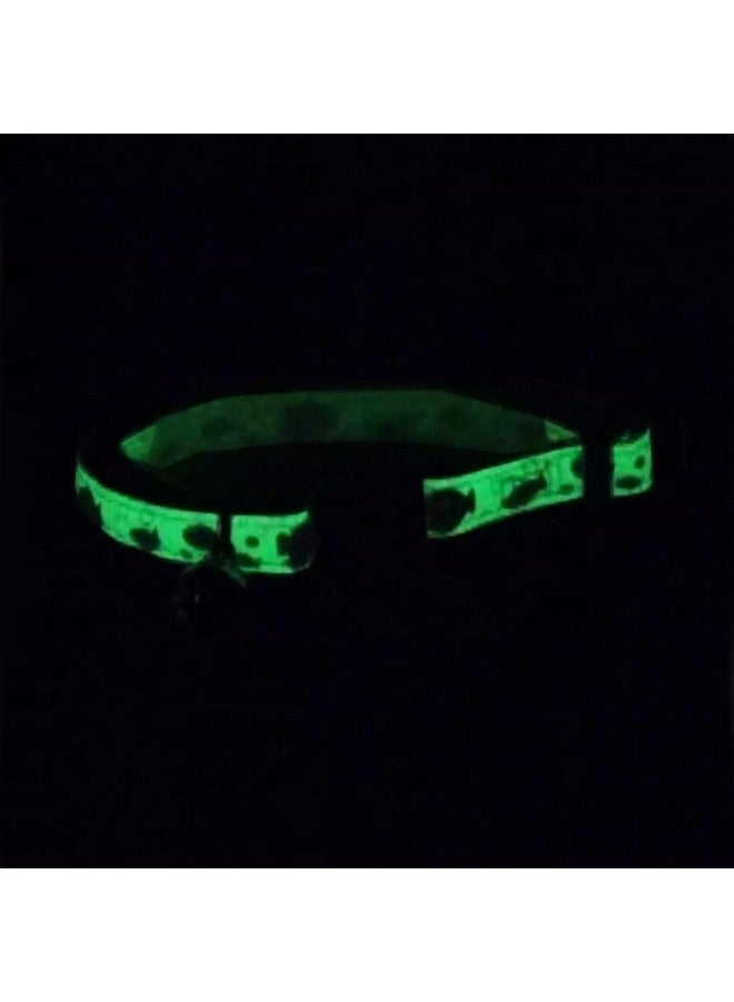 Coastal Pet  Safe Cat Glow In The Dark Adjustable Breakaway Collar  Glowing Blue Fish Print  3/8” X 8"12” - Image 2