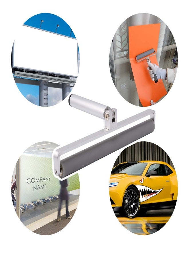 Gomake 12 Inch Rubber Pasting Roller Squeegee Rolling Wheel Power Cleaner Rubber Rollers for Crafting, Glue Roller Paint Brush for Printmaking Stamping Gluing, Anti Skid Tape Construction - Image 4