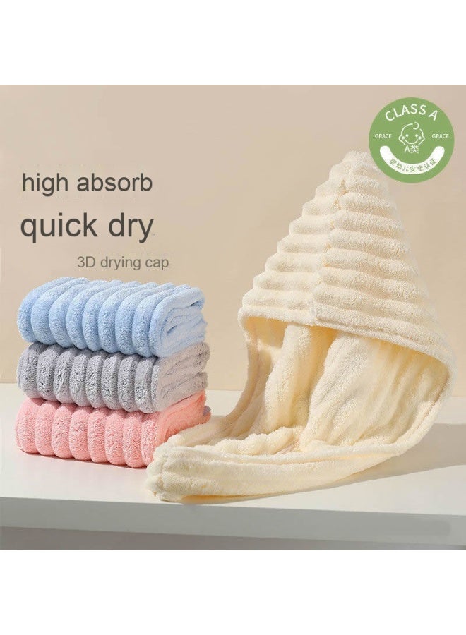 Hair Towel Wrap Headscarf Microfiber Dry Bath Head Towel Quick Dryer Dry Hair Cap Pack Shower Cap Thickening Multicolor - Image 2