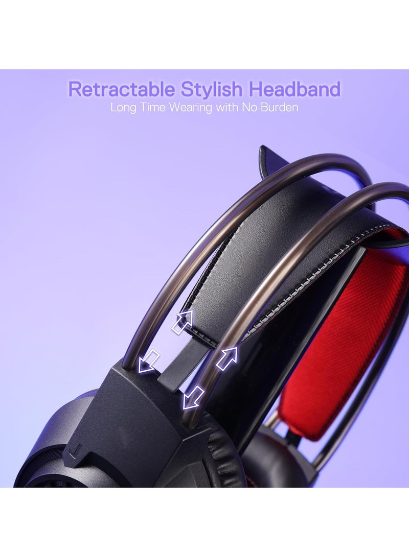 Redragon H231 Gaming Headset, RGB, 3.5mm+USB Connection, Black - Image 2