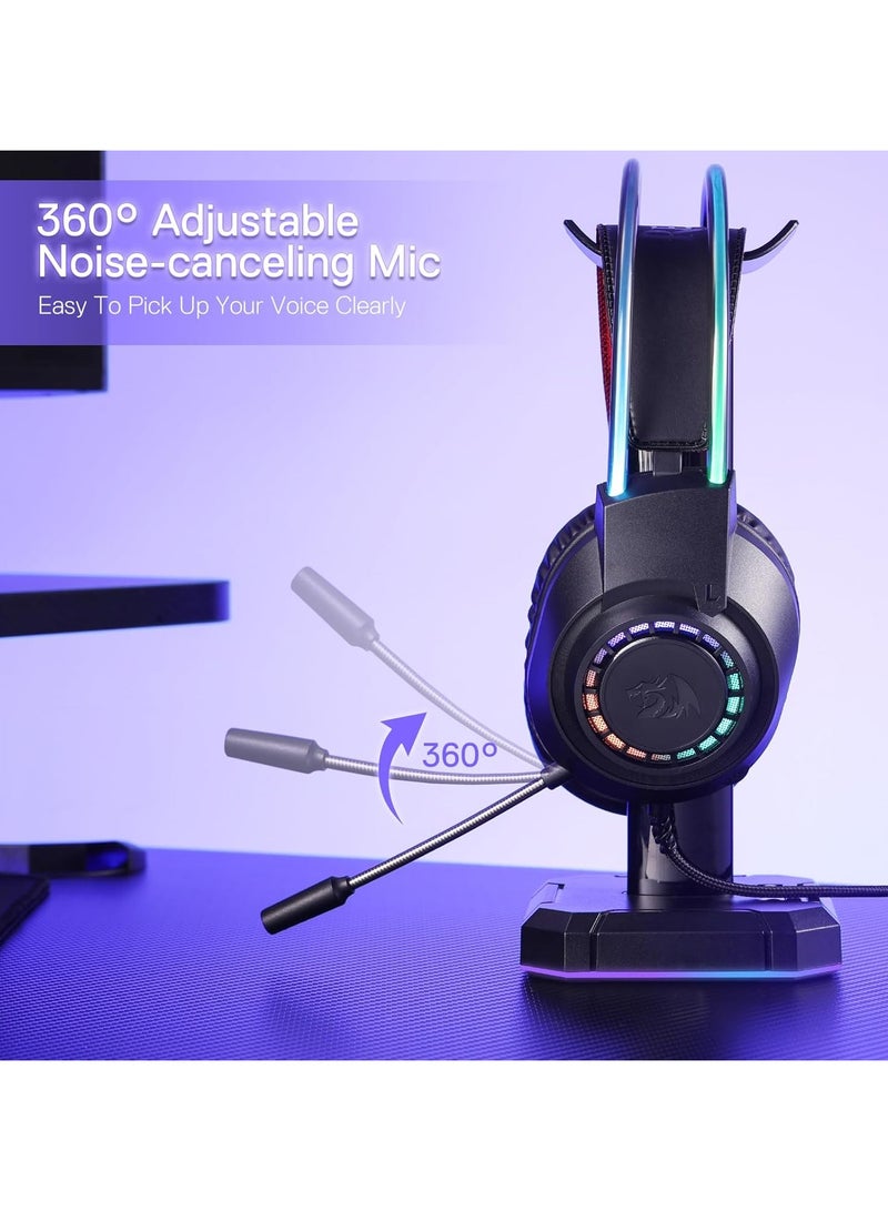 Redragon H231 Gaming Headset, RGB, 3.5mm+USB Connection, Black - Image 3