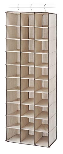Whitmor 30 Section Hanging Shoe Shelves Tan