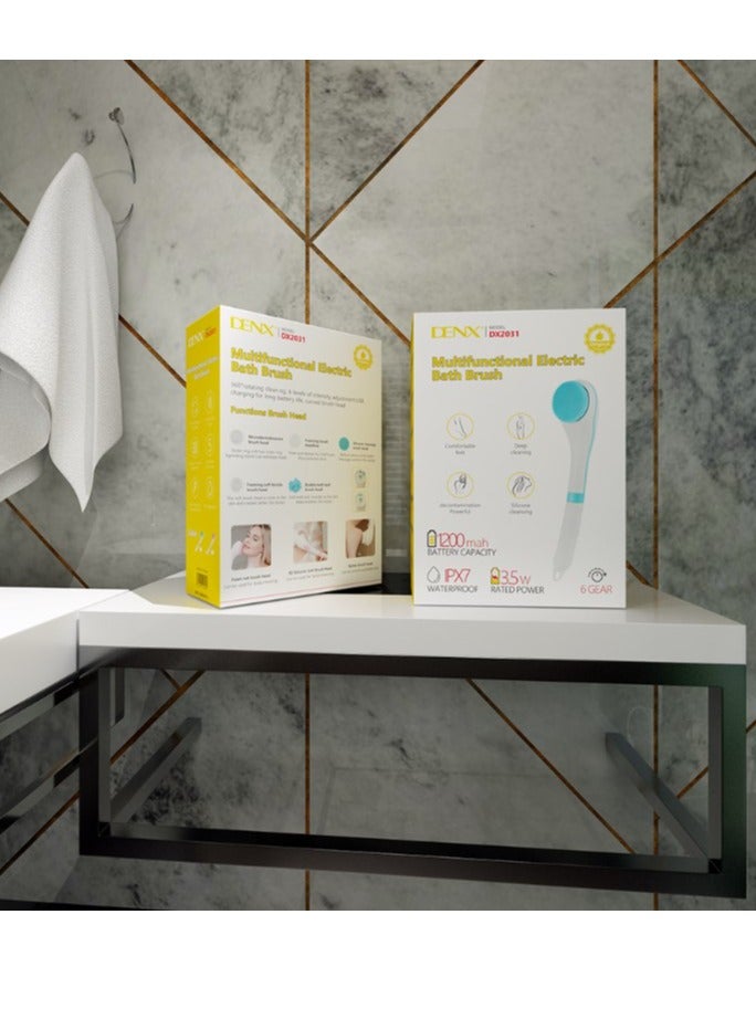 Denx Multifunctional Smart Electronic Shower Brush Body Cleaning Brush With 5 Different Heads - Image 4