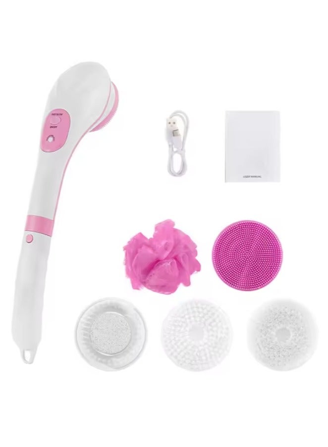 Denx Multifunctional Smart Electronic Shower Brush Body Cleaning Brush With 5 Different Heads - Image 1