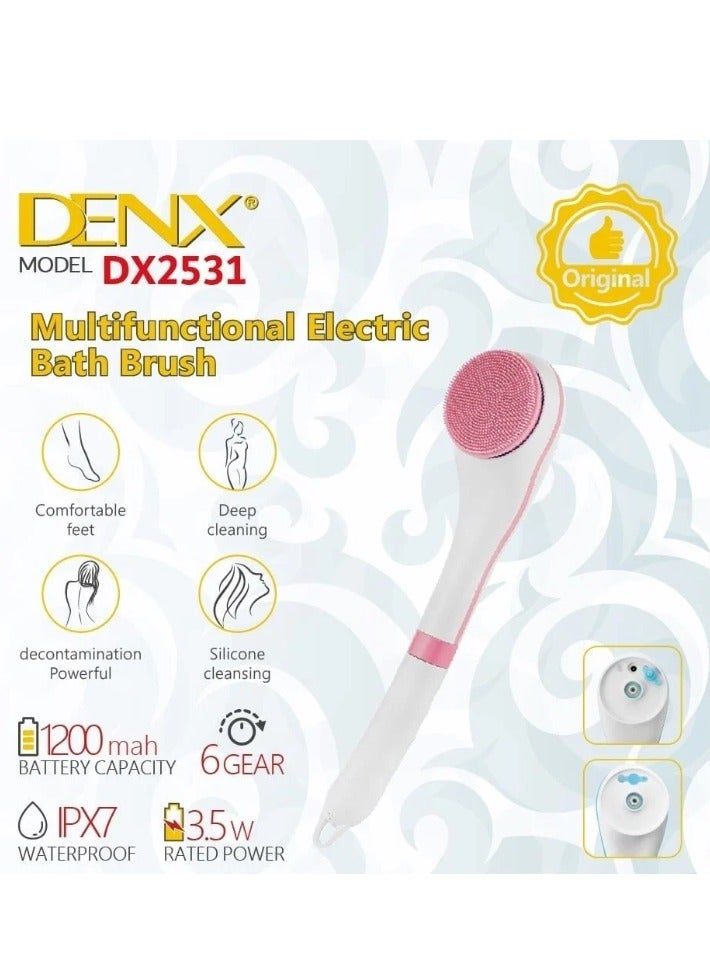 Denx Multifunctional Smart Electronic Shower Brush Body Cleaning Brush With 5 Different Heads - Image 2