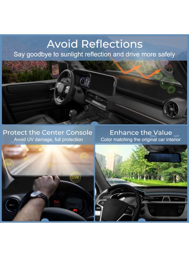 FETUSI Dashboard Cover Mat Compatible with Toyota Land Cruiser Prado 2024 2025 2026 Accessories Dash Cover Non-Slip Dash Mat Sunshade Anti-Glare Protector Pad Carpet - Image 4