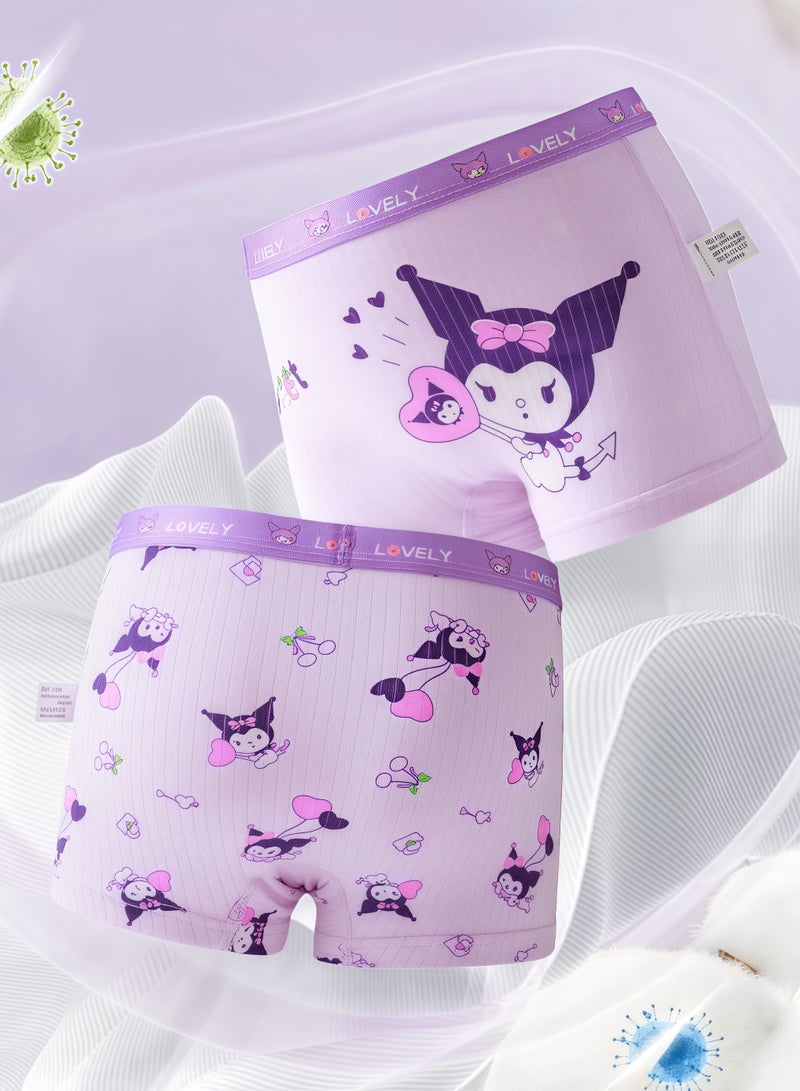 B.JOBSEN 4 PCS Cartoon Kids Brief Underwear with Comfort Soft Waistband for Girls，Breathable and Soft Underpants with High Elastic Waistband Soft Little Girl Pants  - Image 3