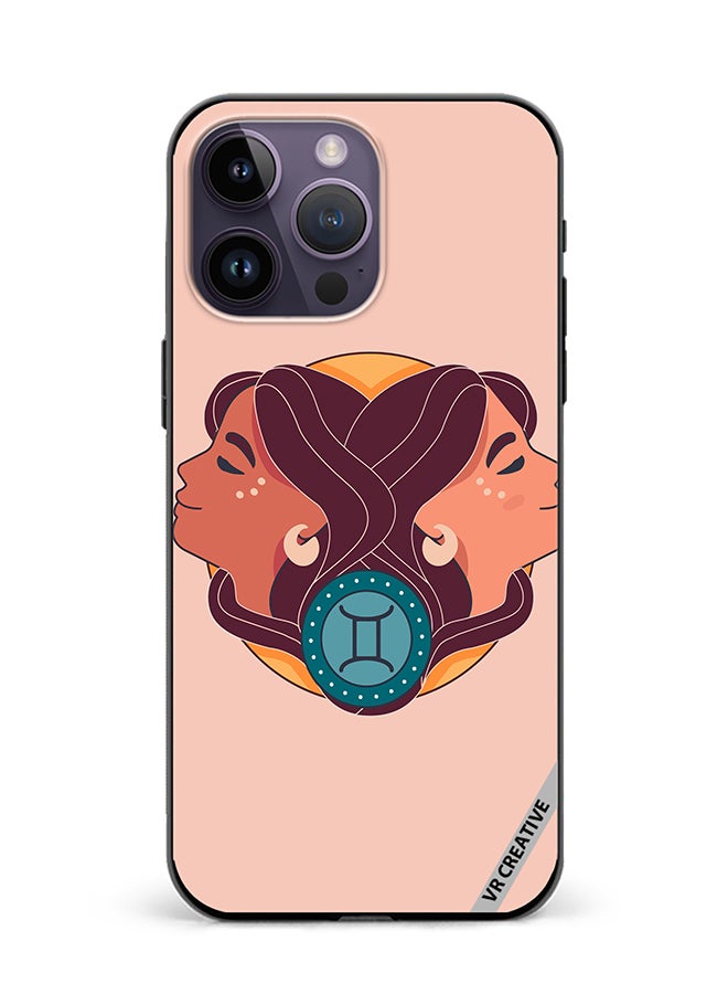 VR CREATIVE Protective Case Cover For Apple iPhone 15 Pro Max Gemini Zodiac Signs Design Multicolour - Image 1