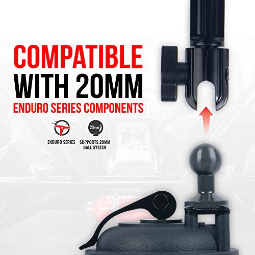 Tackform Heavy Duty Suction Cup Mount with 20mm Ball | Aluminum and ABS Plastic | Large 3.5" Suction Cup - Image 2