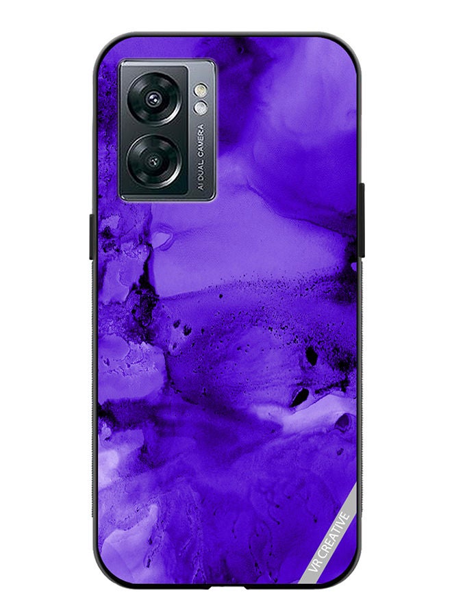 VR CREATIVE Protective Case Cover For OnePlus Nord N300 Violet Alcohol Ink Wash Texture On White Paper Design Multicolour - Image 1