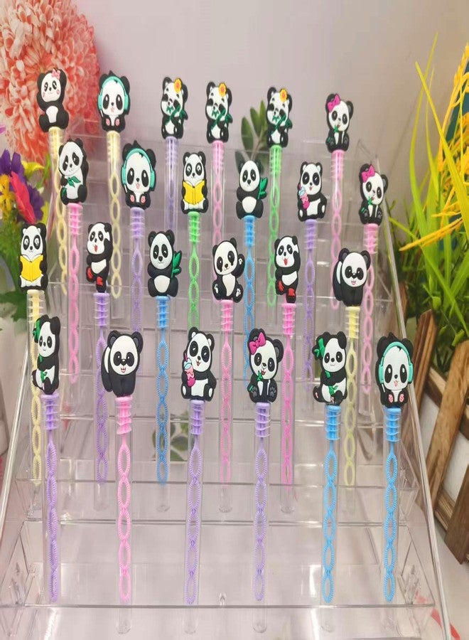 HOZKEAP 24 Packs Bulk Mini Pandas Shape Bubble Wands, for Kids Boys and Girls Bubble Toys, Holiday Party Favors School Classroom Student Party Supply Gifts - Image 2