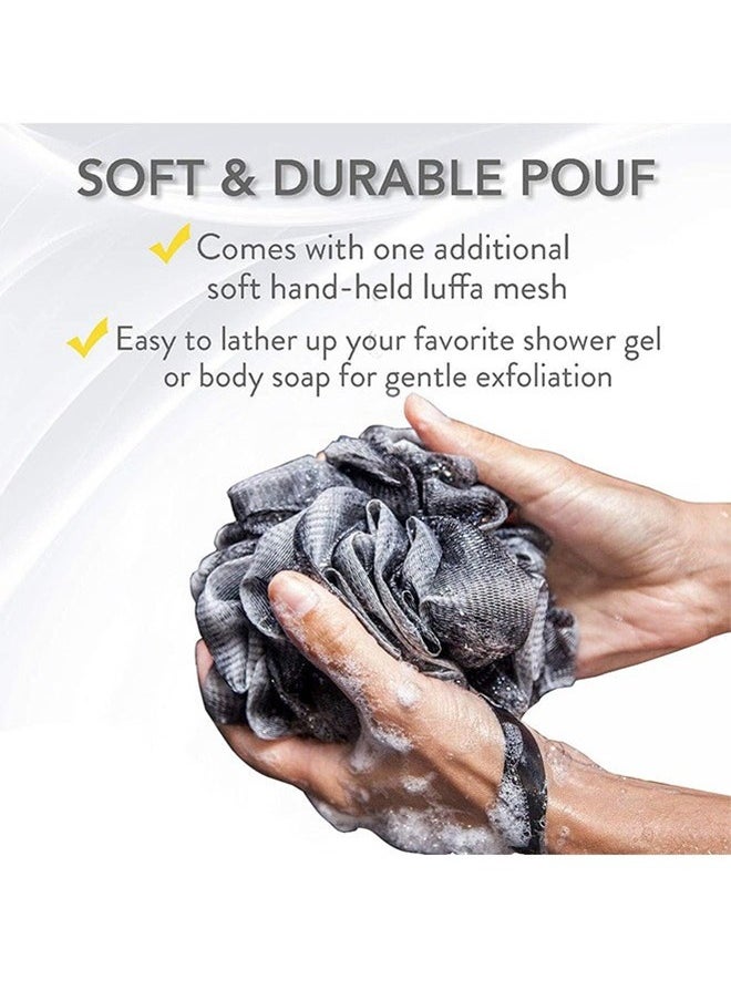 Sweet Life Silicone Scalp Massager Brush, Loofah Back Scrubber with Bamboo Charcoal, Loofah Sponge with Long Handle for Shower, Exfoliating Luffa Bath Sponge for Body & Back  - Image 5