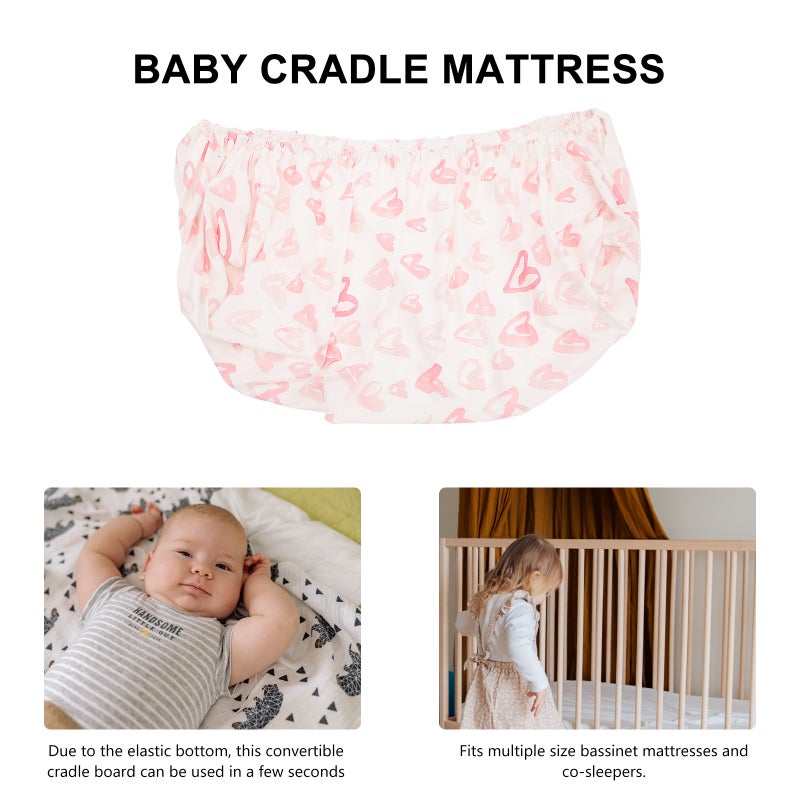 Heart Printed Girls Sheet Baby Mattress Sheets Breathable Nursery Sheet - Image 5