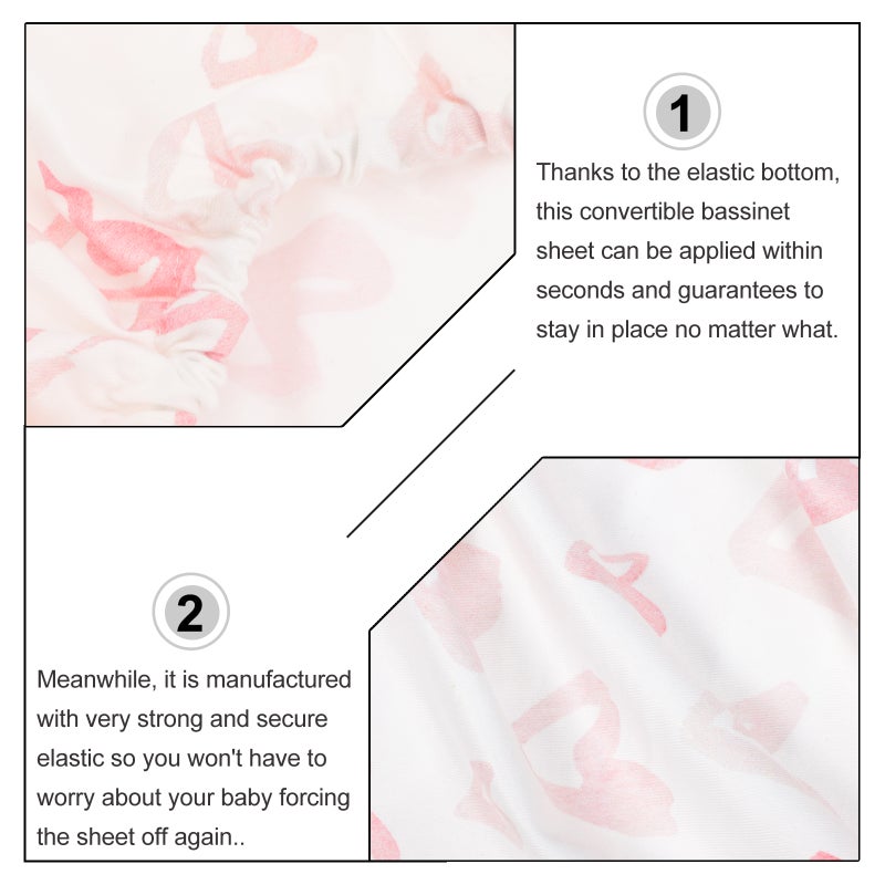 Heart Printed Girls Sheet Baby Mattress Sheets Breathable Nursery Sheet - Image 4