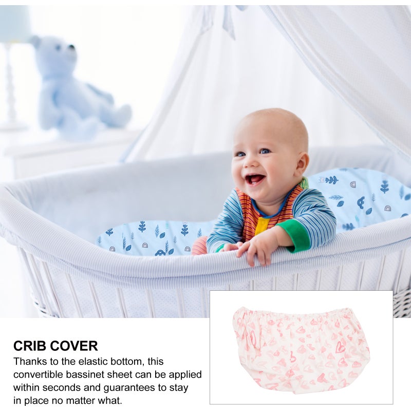 Heart Printed Girls Sheet Baby Mattress Sheets Breathable Nursery Sheet - Image 2