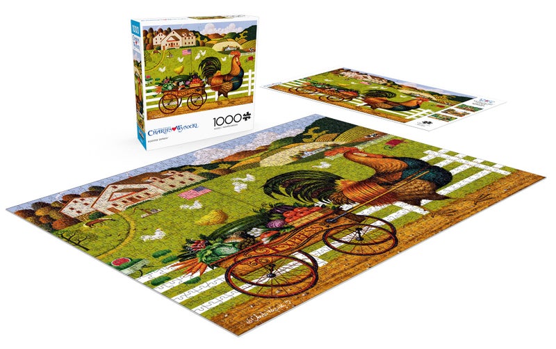 Buffalo Games - Charles Wysocki - Rooster Express - 1000 Piece Jigsaw Puzzle For Adults -Challenging Puzzle Perfect for Game Nights - Finished Size is 26.75 x 19.75 - Image 4