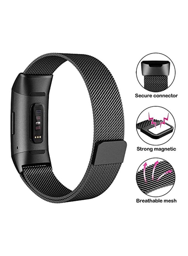 Replacement Band For Fitbit Charge 3 Black - Image 2