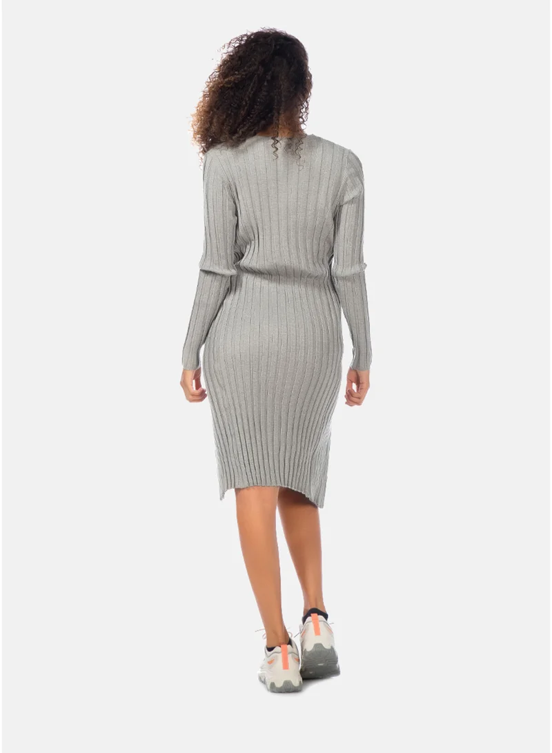 London Rag London Rag Women's Rib Knit Wrap Shrug in Heather Grey