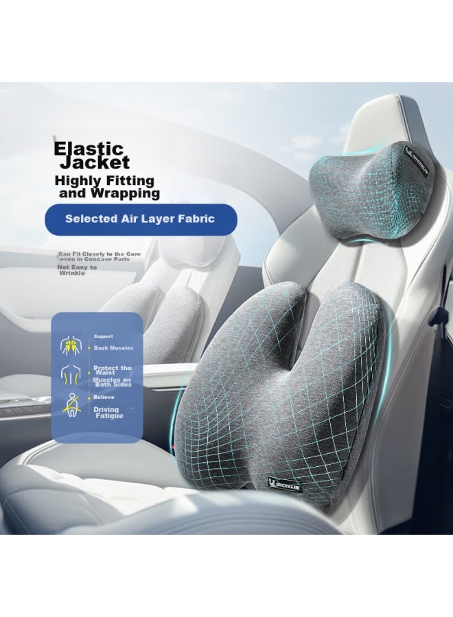 Michelin Car Headrest, Lumbar Support, Neck Pillow, Cushion, Memory Foam, Office And Car Backrest, Automotive Accessories, Headrest - Image 3