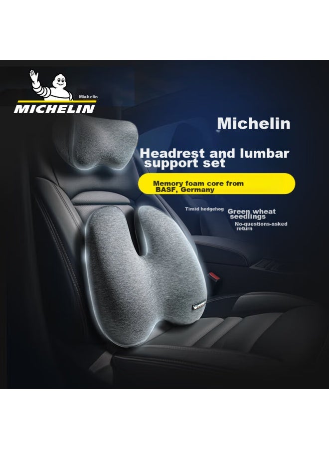 Michelin Car Headrest, Lumbar Support, Neck Pillow, Cushion, Memory Foam, Office And Car Backrest, Automotive Accessories, Headrest - Image 1