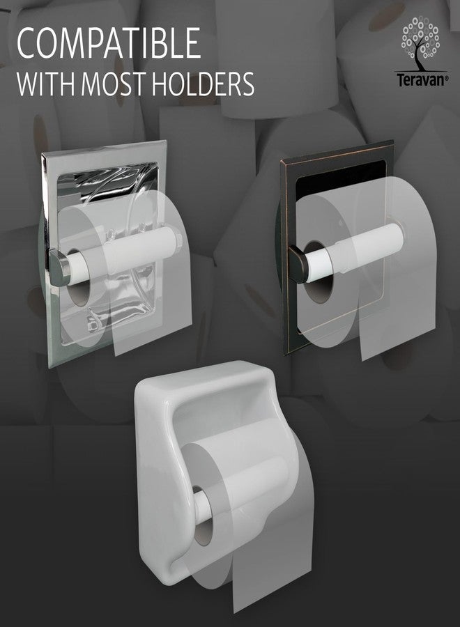 Teravan Spring Action Toilet Paper Holder Replacement Rollers, White, Pack of 2 Spindles - Stepped Ends for Secure Fit, Smooth Rotation, Universal Compatibility, Durable Plastic Construction - Image 5