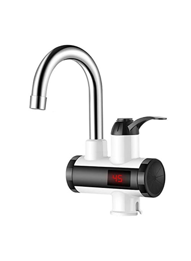 Faucet,3000W Instant Hot Water Faucet Electric Water Heater Tap with LED Digital Display Kitchen Bathroom Water Heating Faucet IPX4 Waterproof 360° Rotatable 220V - Image 1