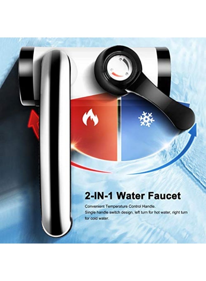 Faucet,3000W Instant Hot Water Faucet Electric Water Heater Tap with LED Digital Display Kitchen Bathroom Water Heating Faucet IPX4 Waterproof 360° Rotatable 220V - Image 4
