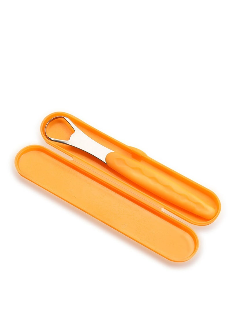 Generic 1 Pcs Tongue Scraper Cleaner, Stainless Steel Tongue Scrapers, Metal Tongue Scraping Cleaner with Storage Case for Healthy Oral Care, Help Eliminate Bad Breath  - Image 2
