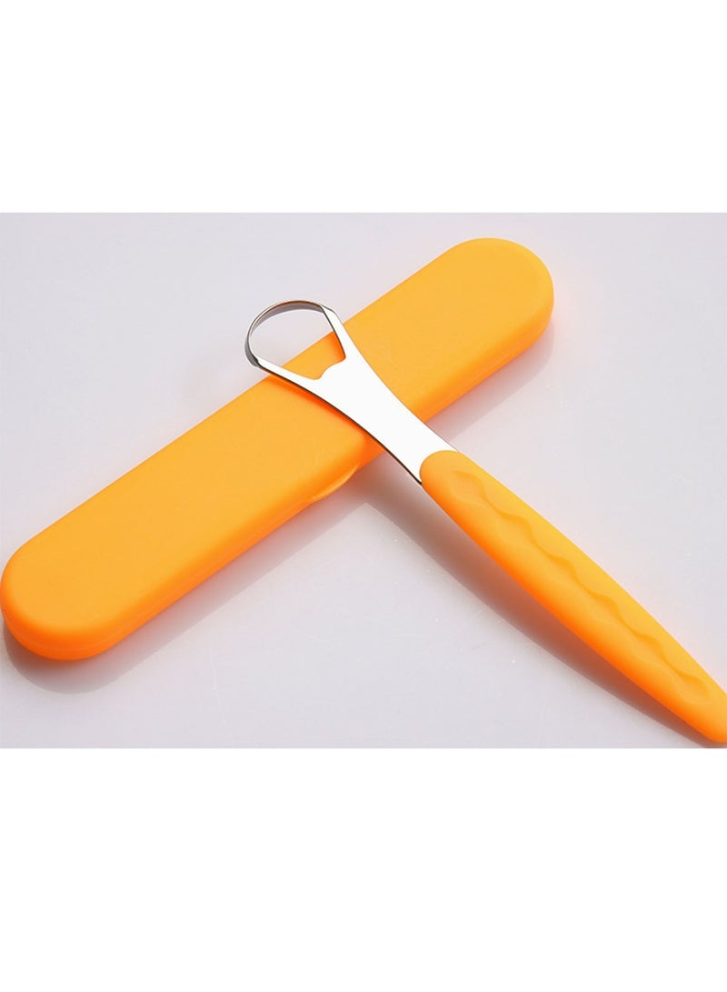 Generic 1 Pcs Tongue Scraper Cleaner, Stainless Steel Tongue Scrapers, Metal Tongue Scraping Cleaner with Storage Case for Healthy Oral Care, Help Eliminate Bad Breath  - Image 3