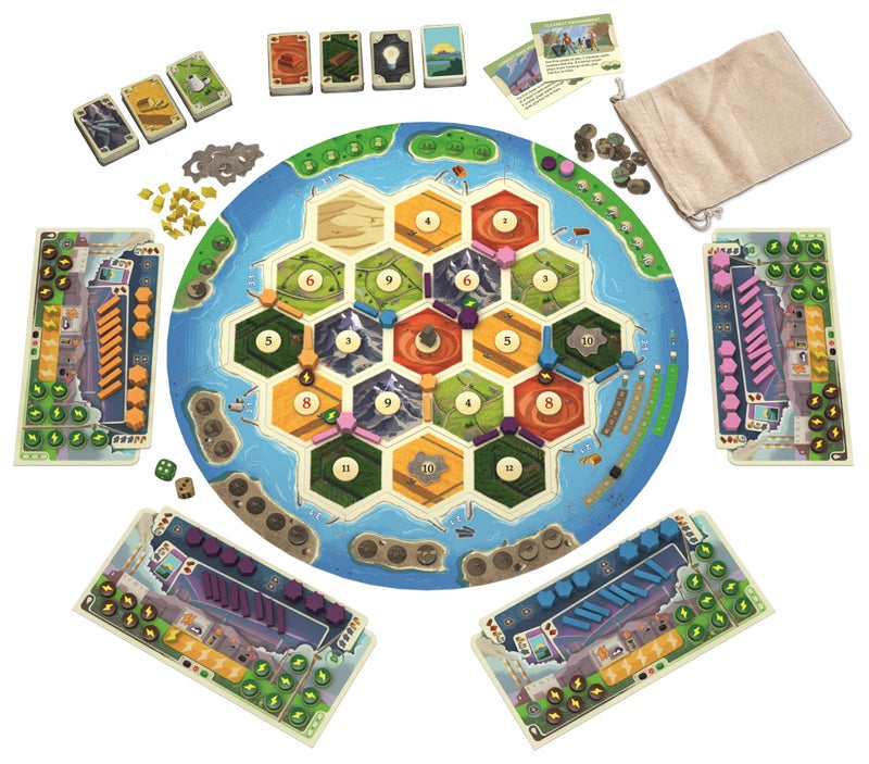 Catan لعبة لوحية CATAN الطاقات الجديدة - موارد مستدامة واستراتيجية، طريقة لعب كلاسيكية مع لمسة عصرية! لعبة عائلية للأطفال والبالغين، للأعمار 12 عامًا فما فوق، 3-4 لاعبين، 90 دقيقة من وقت اللعب، من إنتاج استوديو CATAN - Image 4