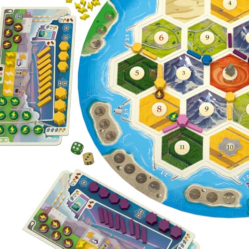 Catan لعبة لوحية CATAN الطاقات الجديدة - موارد مستدامة واستراتيجية، طريقة لعب كلاسيكية مع لمسة عصرية! لعبة عائلية للأطفال والبالغين، للأعمار 12 عامًا فما فوق، 3-4 لاعبين، 90 دقيقة من وقت اللعب، من إنتاج استوديو CATAN - Image 3
