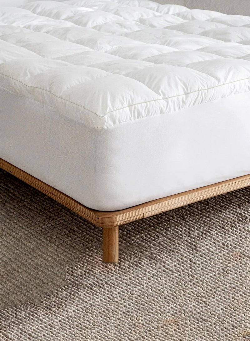 Mattress Topper Feather Size 160 × 195 × 8 cm From Family Bed