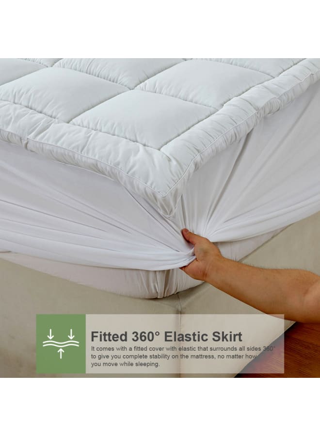 Mattress Topper Feather Size 160 × 195 × 8 cm From Family Bed