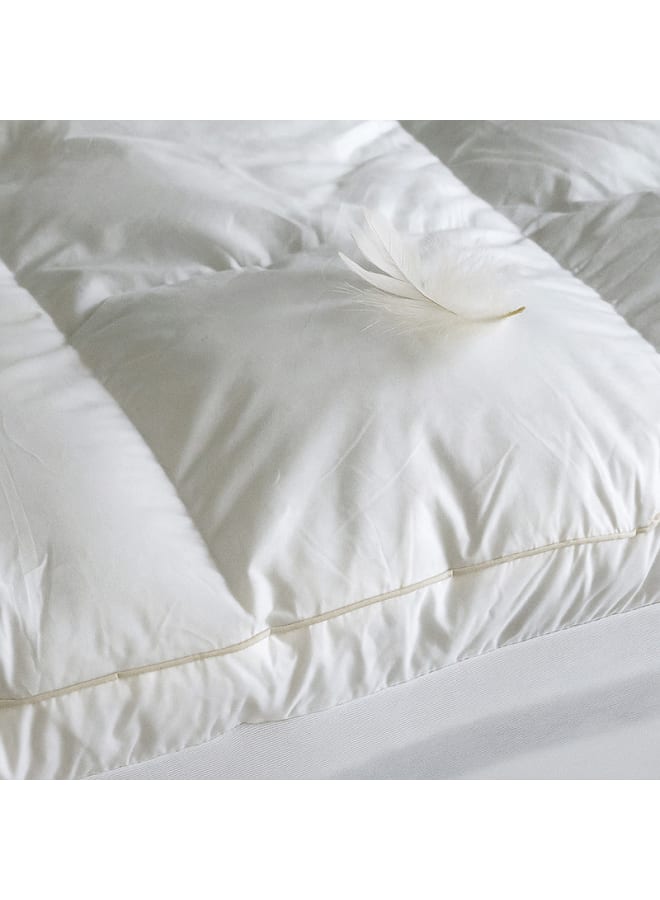 Mattress Topper Feather Size 160 × 195 × 8 cm From Family Bed
