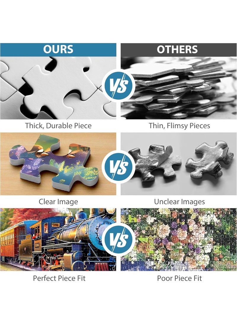 1000-piece puzzle of running dogs and speeding trains - the perfect combination of fun and adventure - Image 3