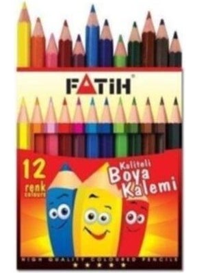 Fatih 33012 1/2 Size Crayons 12 Colors  - Image 2