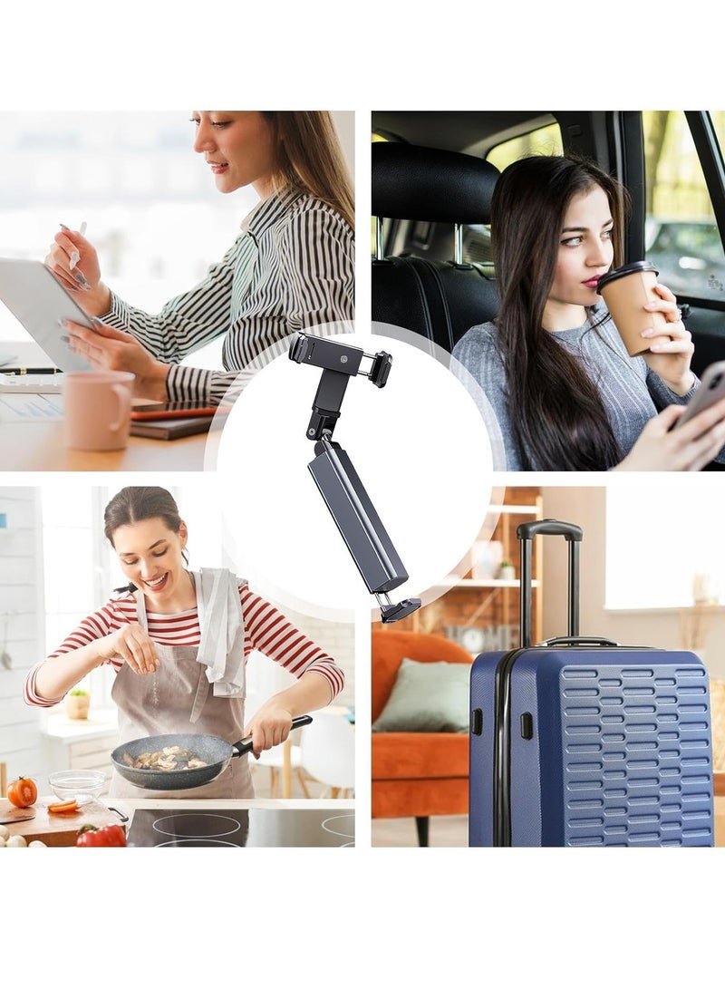 TIGER Airplane Phone Mount – Travel Must-Have Phone Stand | 360° Rotation, Foldable Pocket Size Holder for Airplane Seat Back, Tray Table, Car Back Seat, & Trunk | Convenient & Secure Mount for Smartphones, Universal Fit  - Image 3