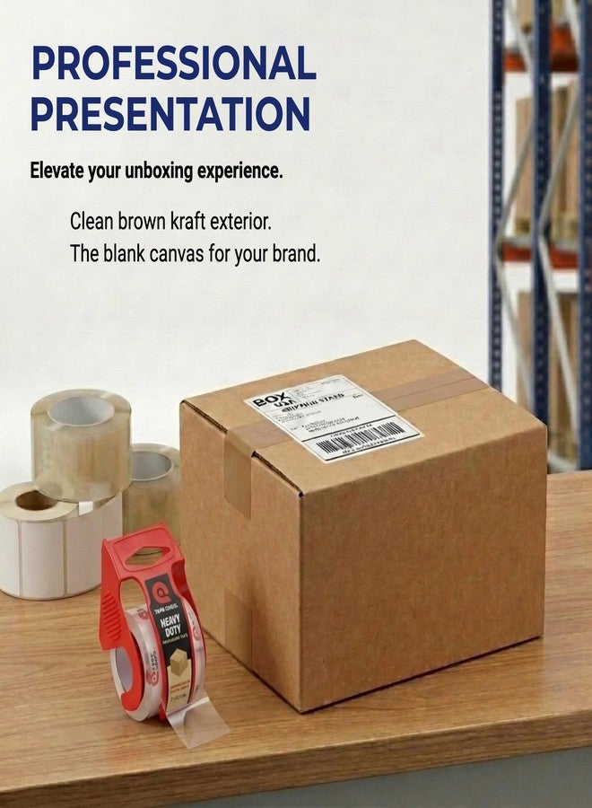 BOX USA صناديق شحن صغيرة من BOX USA، 8 بوصات طول × 6 بوصات عرض × 4 بوصات ارتفاع (عبوة من 25 صندوقًا) - صناديق تغليف صغيرة من الورق المقوى المموج للشحن والتعبئة والنقل والتخزين في المنزل أو المكتب أو العمل - Image 3