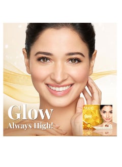 VLCC VLCC Gold Facial Kit, Bright & Glowing Skin - 60g | Pamper your Skin for a Luminous Glow | Parlour Glow with 24K Gold Bhasma, Rose Extracts, Turmeric & Aloe Vera.  - Image 2