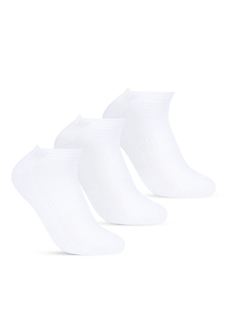 STITCH STITCH Women's Pack of 3 Half Terry Ankle Casual Socks 