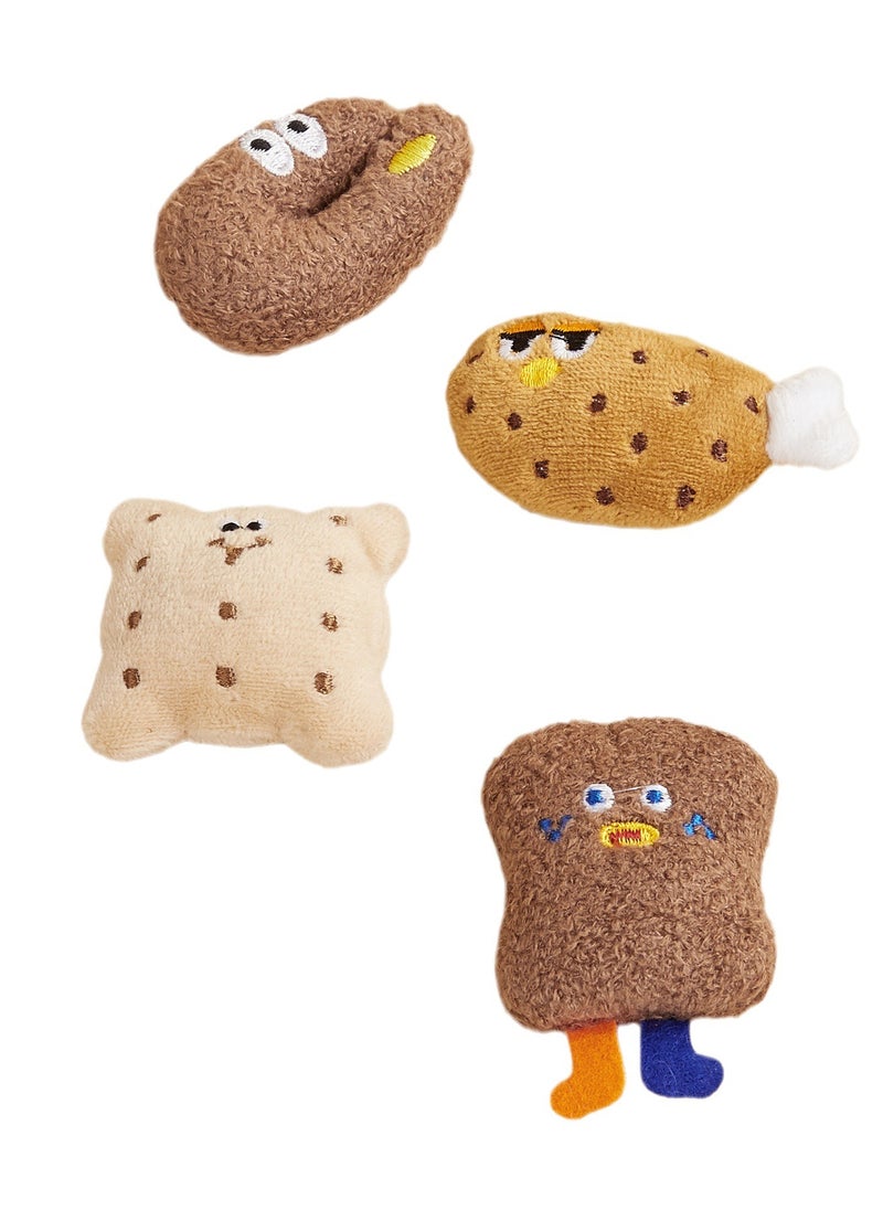Adorable Must - have! Cat - friendly Chicken Leg and Cookie - series Plush Cartoon Catnip Toy Dolls - Unleash Your Cat's Joyful Nature