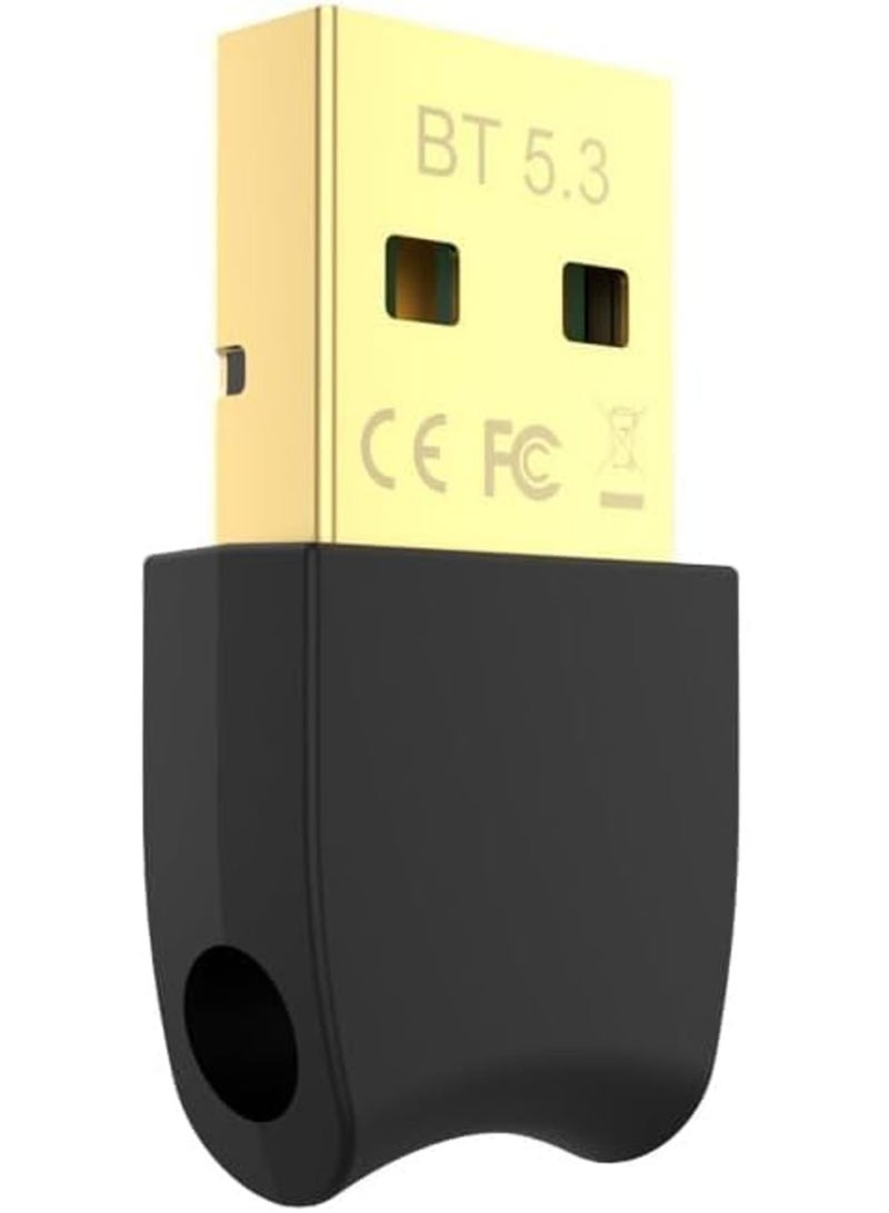 Luckam USB Bluetooth 5.3 Dongle Adapter for PC, Wireless Mouse, Keyboard, Audio Receiver & Transmitter, Music and Audio Streaming, Stable 20M Signal, Multi-Device Support (Black) - Image 1