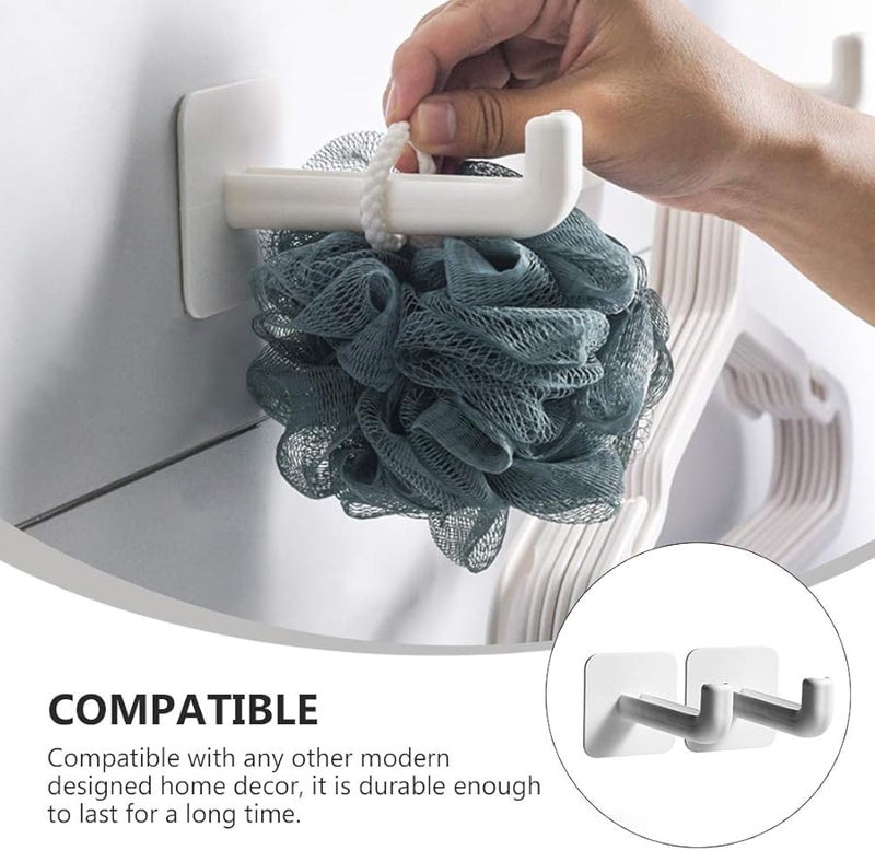 VICASKY 2 حزمة من خطافات الحائط اللاصقة حامل معطف متعدد الوظائف رف التخزين - Image 4