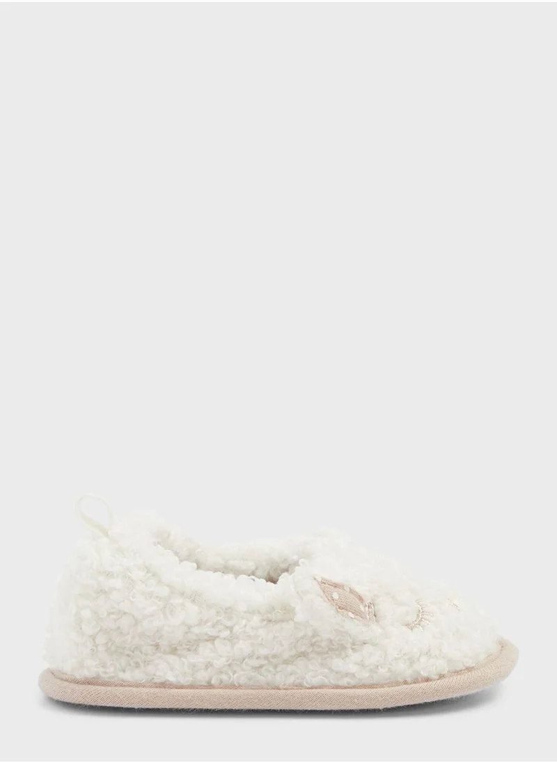 mothercare White Fluffy Mouse Pram Shoes