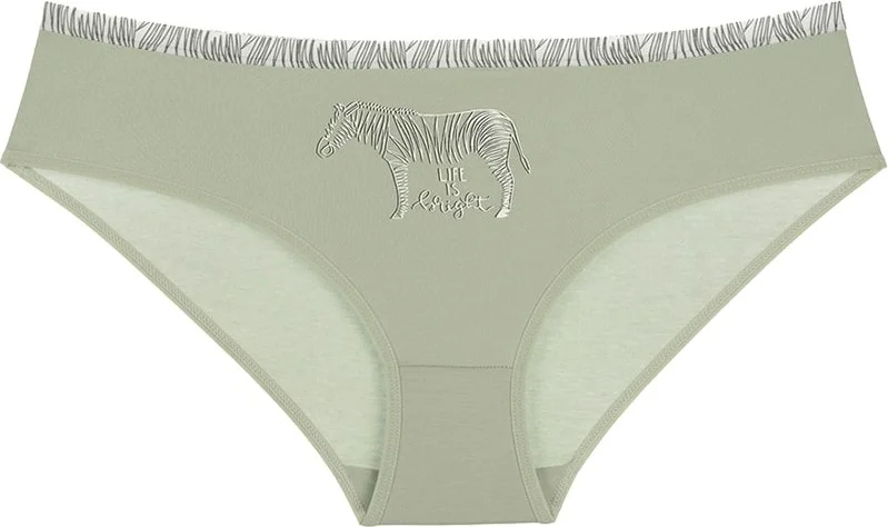 دونيلا Women's 10-Piece Zebra Printed High Waist Panties - 3171ZO
